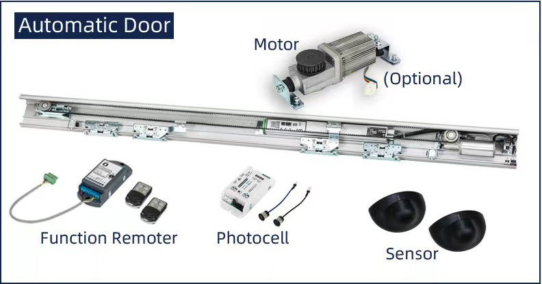 OEM Automatisch schuifdeur bedieningssysteem voor raamloze glazen deur