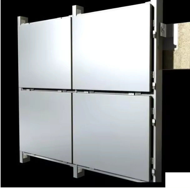 Aluminium fineer gordijnmuur met winddrukweerstand ≤2,5KN/m2 geluidsisolatieprestaties ≥35dB Levensduur ≥15
