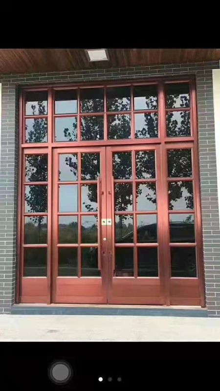 Commerciële voordeur Kfc winkel Aluminium legering Metalen profiel glazen toegangsdeuren