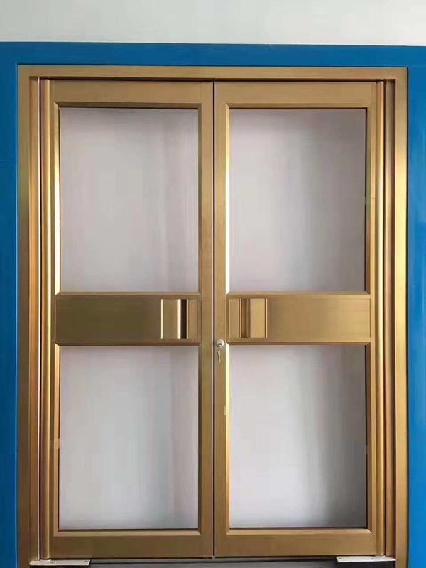 Hoogwaardige thermische isolatie circuitbreaker Aluminium legering commerciële Kfc Shop Front Swing Door