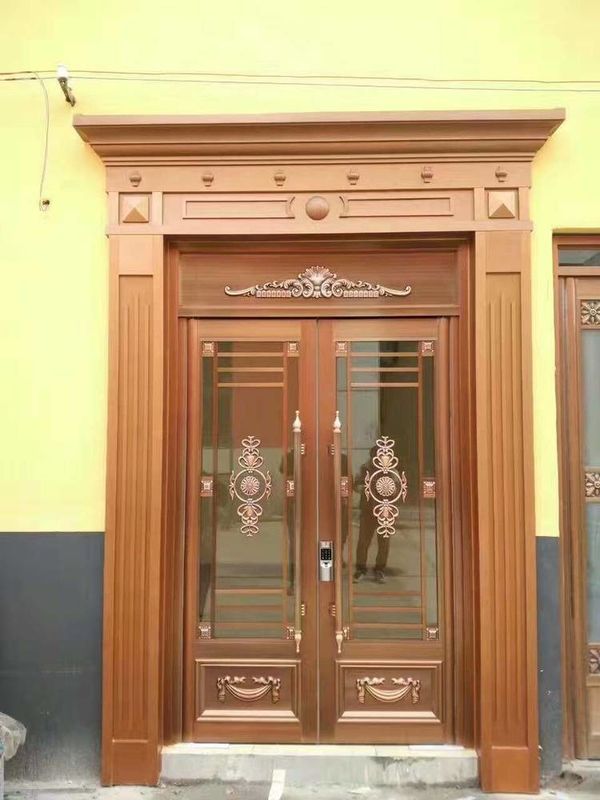 Hoogwaardige thermische isolatie circuitbreaker Aluminium legering commerciële Kfc Shop Front Swing Door