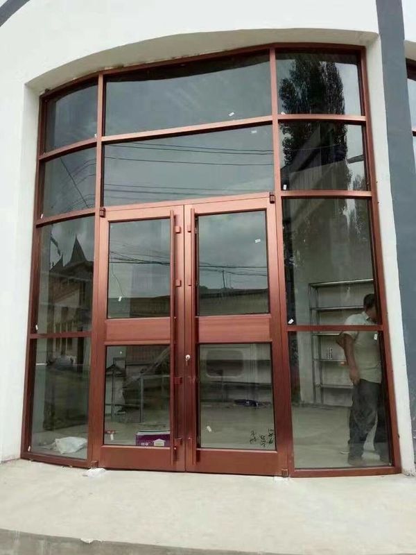 Hoogwaardige thermische isolatie circuitbreaker Aluminium legering commerciële Kfc Shop Front Swing Door