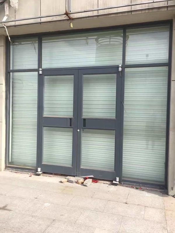 Fabriek Groothandelsprijs Aluminium frame winkelfront Kfc deur vloer lente gehard veiligheid dubbele glazuur