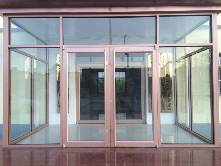 Roestvrij staal aluminium Buiten Double vloer veer automatische swing deuren 72x96 ODM