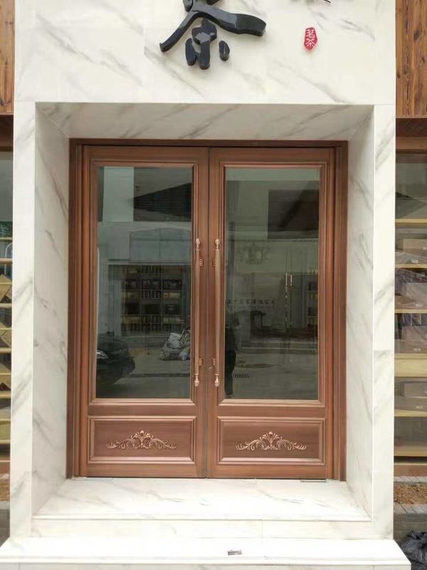 Roestvrij staal aluminium Buiten Double vloer veer automatische swing deuren 72x96 ODM