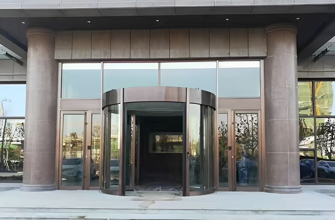 Fabrikant Glas Auto Inductie Volledig Automatische Draaiende Deur voor Hotel Commercieel Gebouw