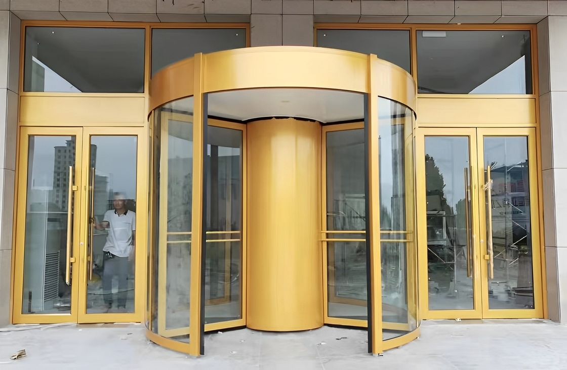 Fabrikant Glas Auto Inductie Volledig Automatische Draaiende Deur voor Hotel Commercieel Gebouw