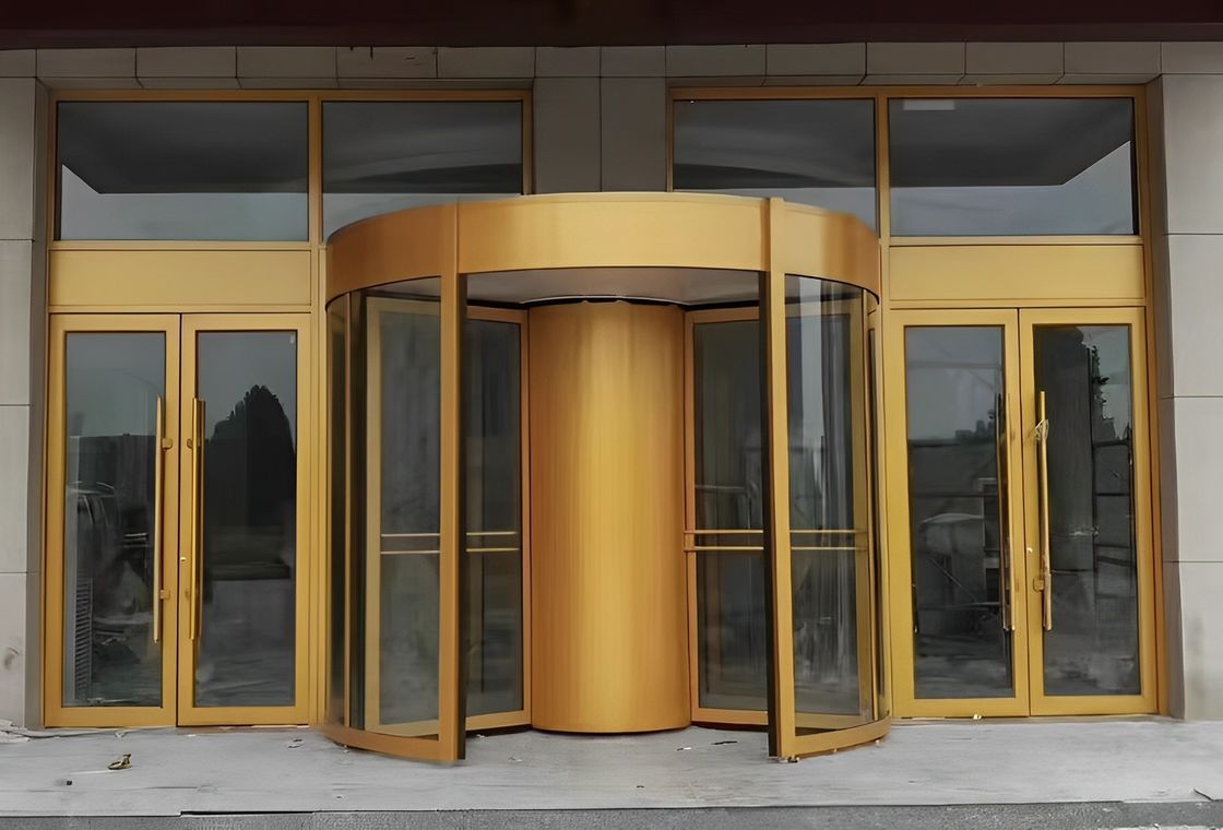 Fabrikant Glas Auto Inductie Volledig Automatische Draaiende Deur voor Hotel Commercieel Gebouw